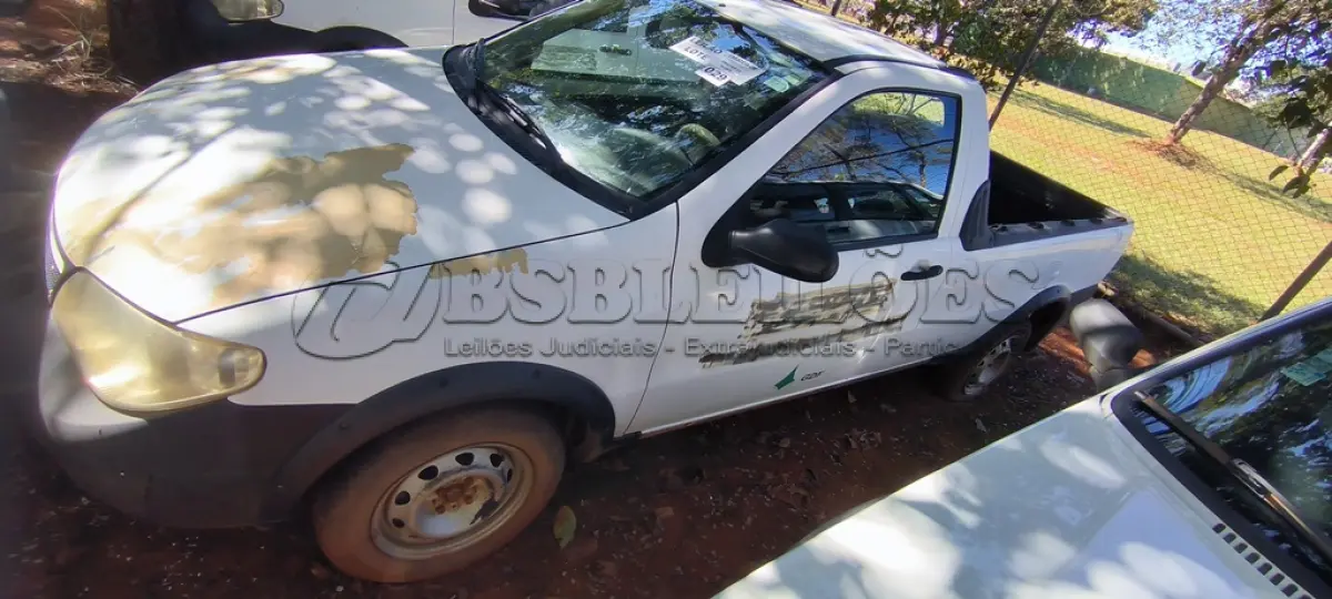 LOTE 029 - 01 FIAT STRADA PICK UP FIRE FLEX; PLACA: JIF-1574; ANO: 2009.  CHASSI: 9BD27803M97161620, RENAVAM: 00148258808; (VEÍCULO SOFREU SUPER AQUECIMENTO). (NO ESTADO)