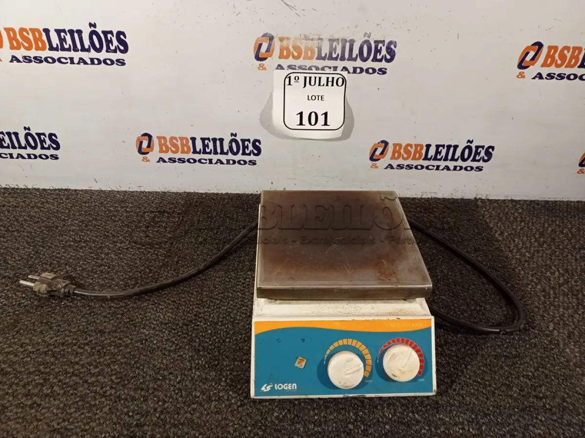 LOTE 101 - 01 AGITADOR MAGNÉTICO COM AQUECIMENTO, MODELO:LS61 220V MARCA LOGEN. (NO ESTADO) ATENÇÃO! FAZER A VISITAÇÃO ANTES DE ARREMATAR, NÃO SABEMOS SE FUNCIONA. LEILÃO NÃO TEM GARANTIA E NEM DEVOLUÇÃO, SUJEITO A POSSÍVEIS AVARIAS VISÍVEIS/OCULTAS E/OU AUSÊNCIA DE COMPONENTES.