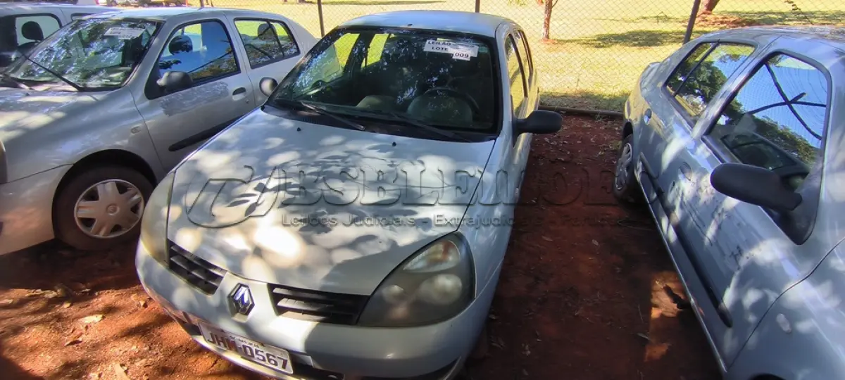 LOTE 009 - 01 RENAULT CLIO AUT1616VS; PLACA: JHM-0567; ANO: 2008.  CHASSI: 8A1LB8E058L033436, RENAVAM: 00973889209; (NO ESTADO)