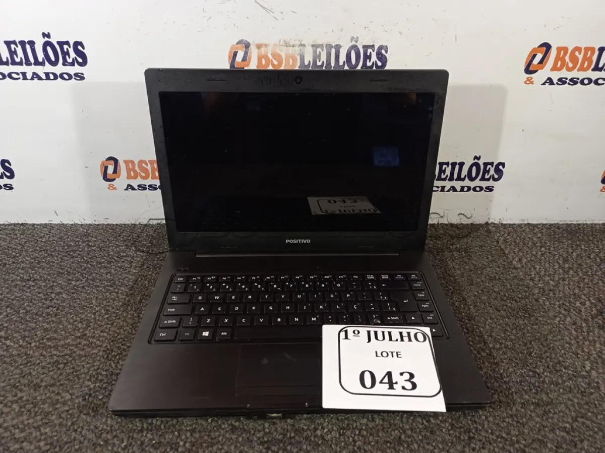 LOTE 043 - 01 NOTEBOOK MODELO: UNIQUE S1991 MARCA POSITIVO SEM FONTE 19V. (NO ESTADO) ATENÇÃO! FAZER A VISITAÇÃO ANTES DE ARREMATAR, NÃO SABEMOS SE FUNCIONA. LEILÃO NÃO TEM GARANTIA E NEM DEVOLUÇÃO, SUJEITO A POSSÍVEIS AVARIAS VISÍVEIS/OCULTAS E/OU AUSÊNCIA DE COMPONENTES.