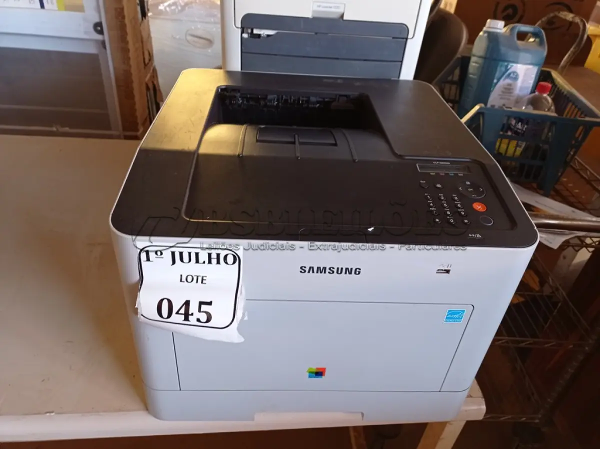 LOTE 045 - 03 IMPRESSORAS, SENDO 01 COLOR MODELO: CLP-680ND 110V, 01 HP LASERJET P2035 E 01 HP LASERJET 1320 AMBAS 110V. (NO ESTADO) ATENÇÃO! FAZER A VISITAÇÃO ANTES DE ARREMATAR, NÃO SABEMOS SE FUNCIONA. LEILÃO NÃO TEM GARANTIA E NEM DEVOLUÇÃO, SUJEITO A POSSÍVEIS AVARIAS VISÍVEIS/OCULTAS E/OU AUSÊNCIA DE COMPONENTES.