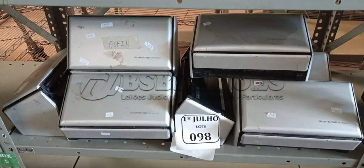 LOTE 098 - 08 SCANNER'S DIVERSAS MARCAS. (NO ESTADO) ATENÇÃO! FAZER A VISITAÇÃO ANTES DE ARREMATAR, NÃO SABEMOS SE FUNCIONA. LEILÃO NÃO TEM GARANTIA E NEM DEVOLUÇÃO, SUJEITO A POSSÍVEIS AVARIAS VISÍVEIS/OCULTAS E/OU AUSÊNCIA DE COMPONENTES.