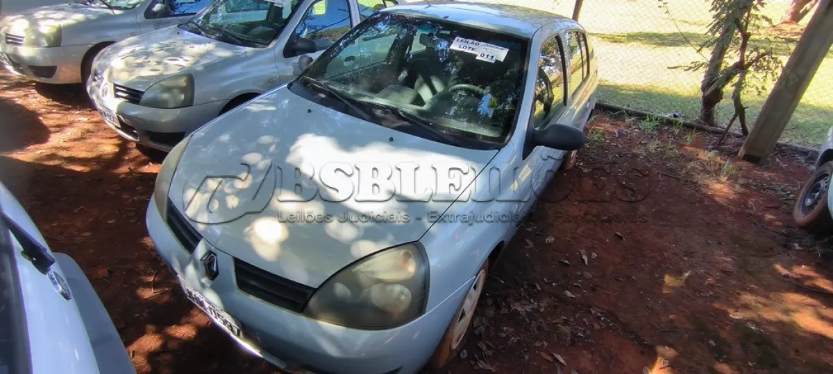 LOTE 011 - 01 RENAULT CLIO AUT1616VS; PLACA: JHM-0597; ANO: 2008. CHASSI: 8A1LB8E058L031615, RENAVAM: 00973881860; (NO ESTADO)