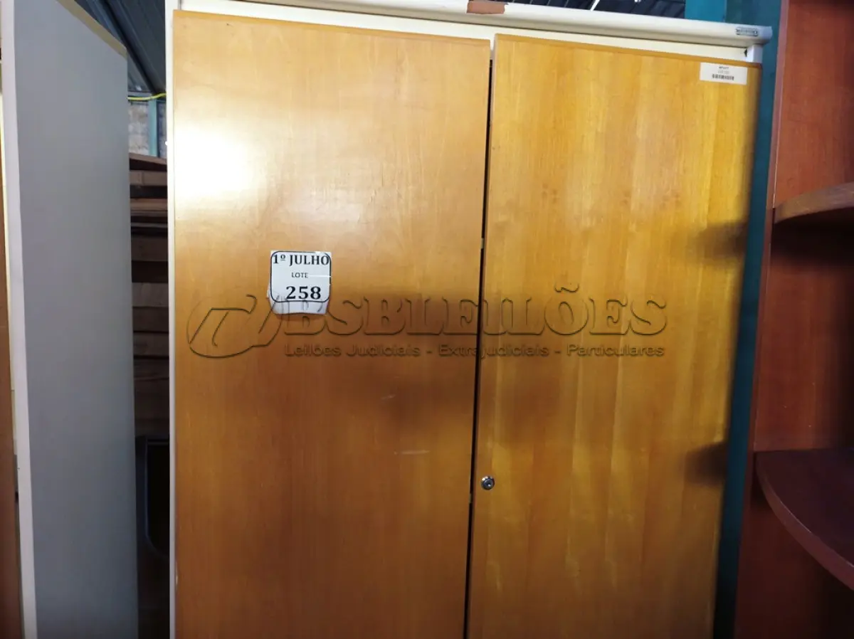 LOTE 258 - 01 ARMÁRIO 02 PORTAS. (NO ESTADO) ATENÇÃO! FAZER A VISITAÇÃO ANTES DE ARREMATAR, NÃO SABEMOS SE FUNCIONA. LEILÃO NÃO TEM GARANTIA E NEM DEVOLUÇÃO, SUJEITO A POSSÍVEIS AVARIAS VISÍVEIS/OCULTAS E/OU AUSÊNCIA DE COMPONENTES.