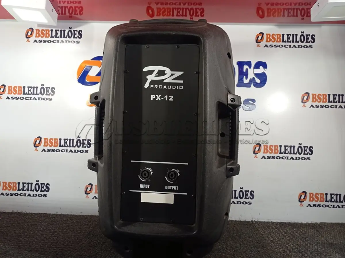LOTE 105 - 01 CAIXA DE SOM PZPROPASSIVE PROAUDIO PX-12. (NO ESTADO) ATENÇÃO! FAZER A VISITAÇÃO ANTES DE ARREMATAR, NÃO SABEMOS SE FUNCIONA. LEILÃO NÃO TEM GARANTIA E NEM DEVOLUÇÃO, SUJEITO A POSSÍVEIS AVARIAS VISÍVEIS/OCULTAS E/OU AUSÊNCIA DE COMPONENTES.
