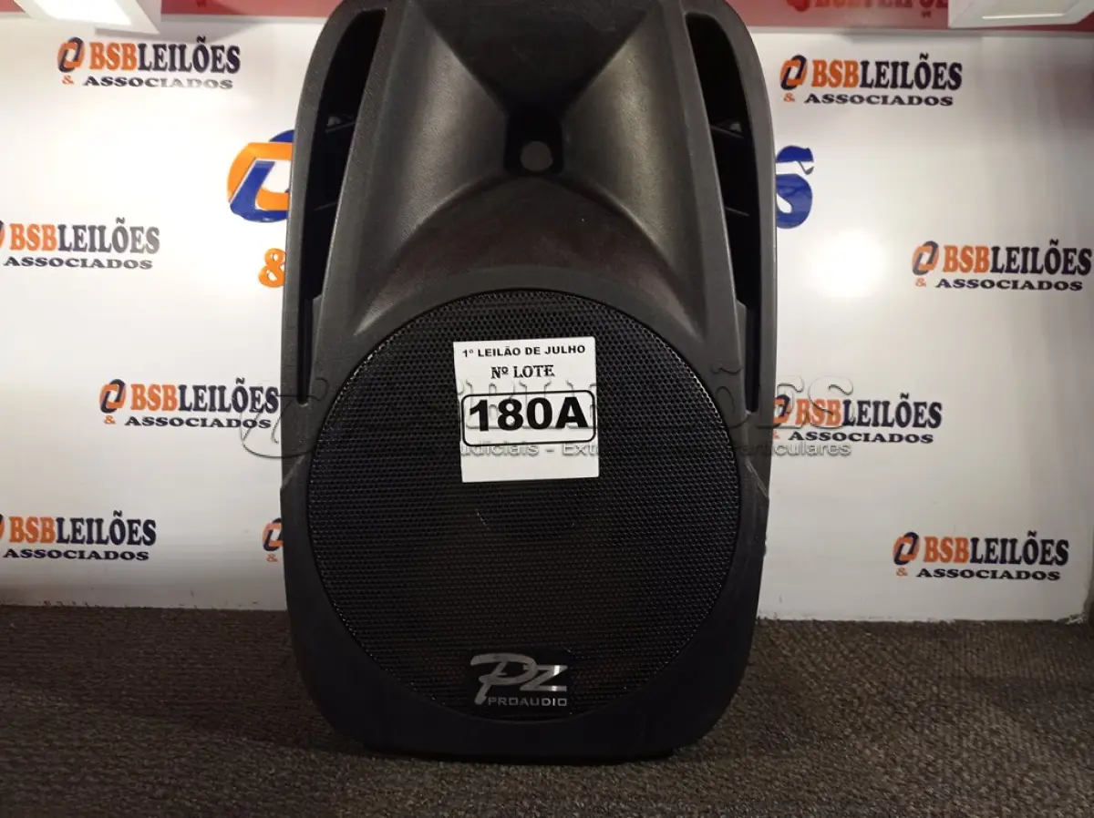 LOTE 180 - 01 CAIXA DE SOM PZPROPASSIVE PROAUDIO PX-12. (NO ESTADO) ATENÇÃO! FAZER A VISITAÇÃO ANTES DE ARREMATAR, NÃO SABEMOS SE FUNCIONA. LEILÃO NÃO TEM GARANTIA E NEM DEVOLUÇÃO, SUJEITO A POSSÍVEIS AVARIAS VISÍVEIS/OCULTAS E/OU AUSÊNCIA DE COMPONENTES.