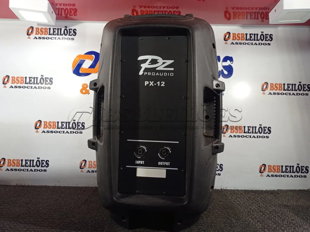 LOTE 180 - 01 CAIXA DE SOM PZPROPASSIVE PROAUDIO PX-12. (NO ESTADO) ATENÇÃO! FAZER A VISITAÇÃO ANTES DE ARREMATAR, NÃO SABEMOS SE FUNCIONA. LEILÃO NÃO TEM GARANTIA E NEM DEVOLUÇÃO, SUJEITO A POSSÍVEIS AVARIAS VISÍVEIS/OCULTAS E/OU AUSÊNCIA DE COMPONENTES.