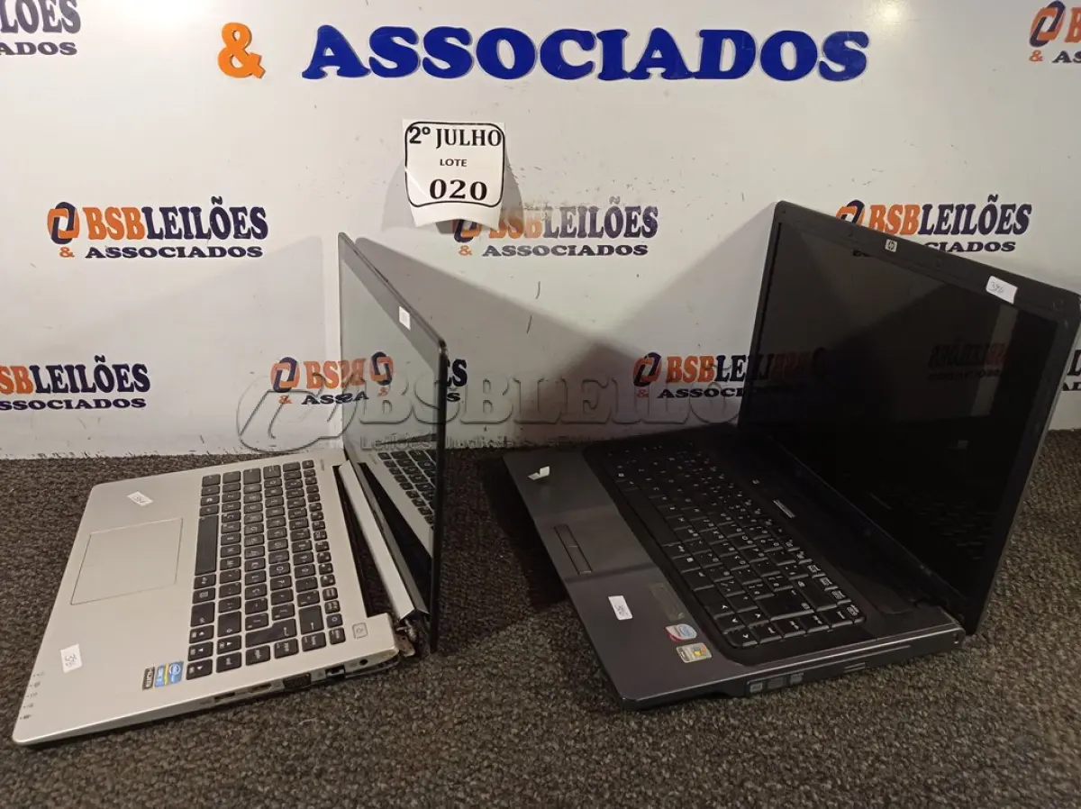 LOTE 020 - 02 NOTEBOOKS, SENDO 01 ASUS E 01 HP SEM FONTE PARA RETIRADA DE PEÇAS. (NO ESTADO) ATENÇÃO! FAZER A VISITAÇÃO ANTES DE ARREMATAR, NÃO SABEMOS SE FUNCIONA. LEILÃO NÃO TEM GARANTIA E NEM DEVOLUÇÃO, SUJEITO A POSSÍVEIS AVARIAS VISÍVEIS/OCULTAS E/OU AUSÊNCIA DE COMPONENTES.