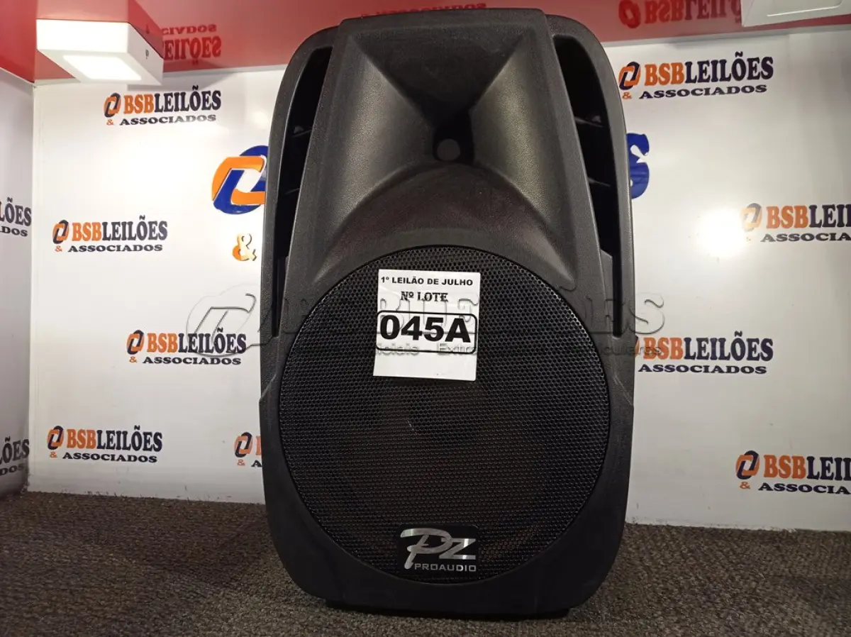 LOTE 045 -  01 CAIXA DE SOM PZPROPASSIVE PROAUDIO PX-12. (NO ESTADO) ATENÇÃO! FAZER A VISITAÇÃO ANTES DE ARREMATAR, NÃO SABEMOS SE FUNCIONA. LEILÃO NÃO TEM GARANTIA E NEM DEVOLUÇÃO, SUJEITO A POSSÍVEIS AVARIAS VISÍVEIS/OCULTAS E/OU AUSÊNCIA DE COMPONENTES.