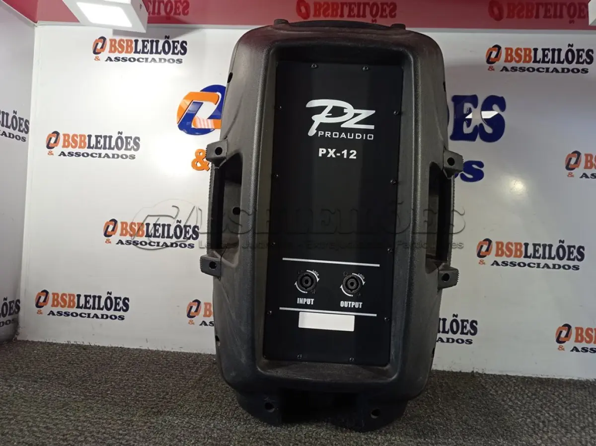 LOTE 114 - 01 CAIXA DE SOM PZ PROPASSIVE PRÓAUDIO PX-12. (NOVA) (NO ESTADO) ATENÇÃO! FAZER A VISITAÇÃO ANTES DE ARREMATAR, NÃO SABEMOS SE FUNCIONA. LEILÃO NÃO TEM GARANTIA E NEM DEVOLUÇÃO, SUJEITO A POSSÍVEIS AVARIAS VISÍVEIS/OCULTAS E/OU AUSÊNCIA DE COMPONENTES.