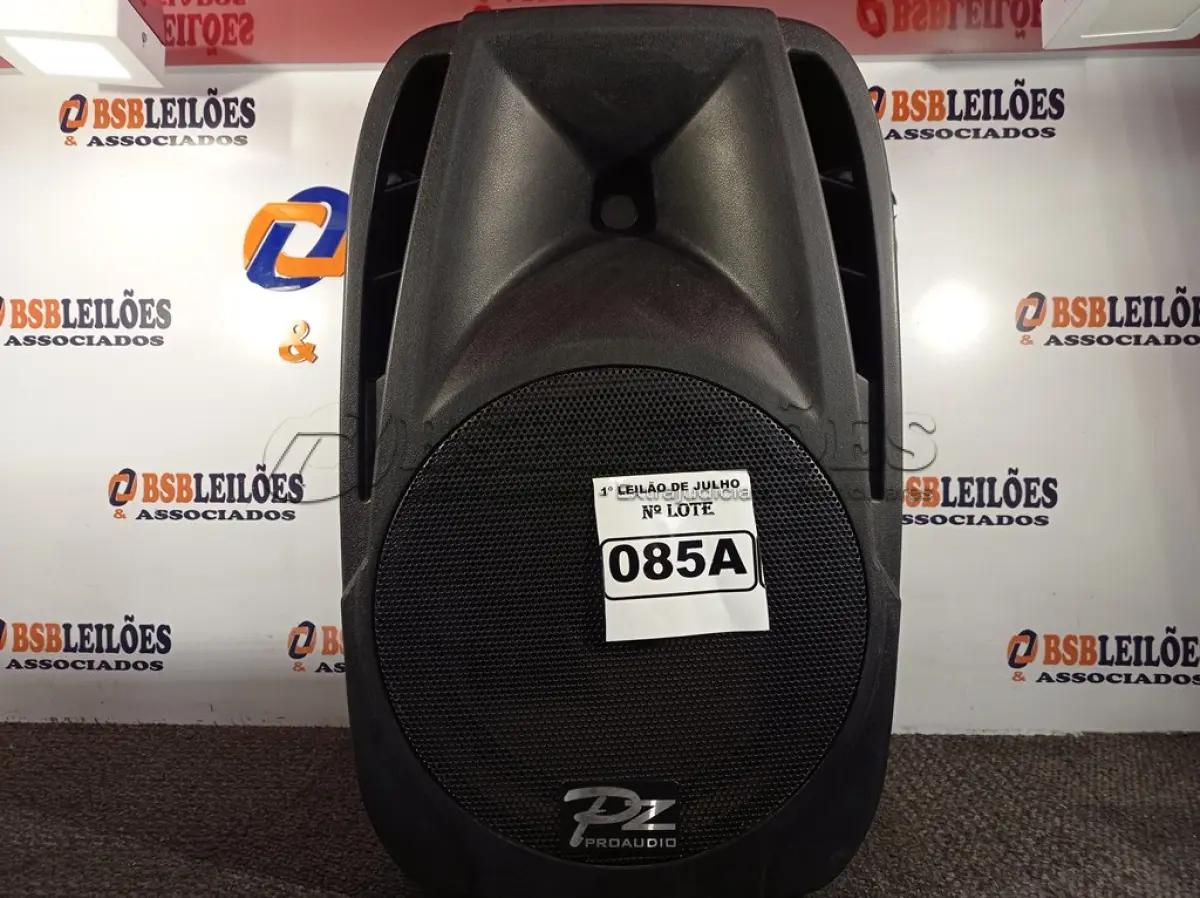 LOTE 085 - 01 CAIXA DE SOM PZPROPASSIVE PROAUDIO PX-12. (NO ESTADO) ATENÇÃO! FAZER A VISITAÇÃO ANTES DE ARREMATAR, NÃO SABEMOS SE FUNCIONA. LEILÃO NÃO TEM GARANTIA E NEM DEVOLUÇÃO, SUJEITO A POSSÍVEIS AVARIAS VISÍVEIS/OCULTAS E/OU AUSÊNCIA DE COMPONENTES.