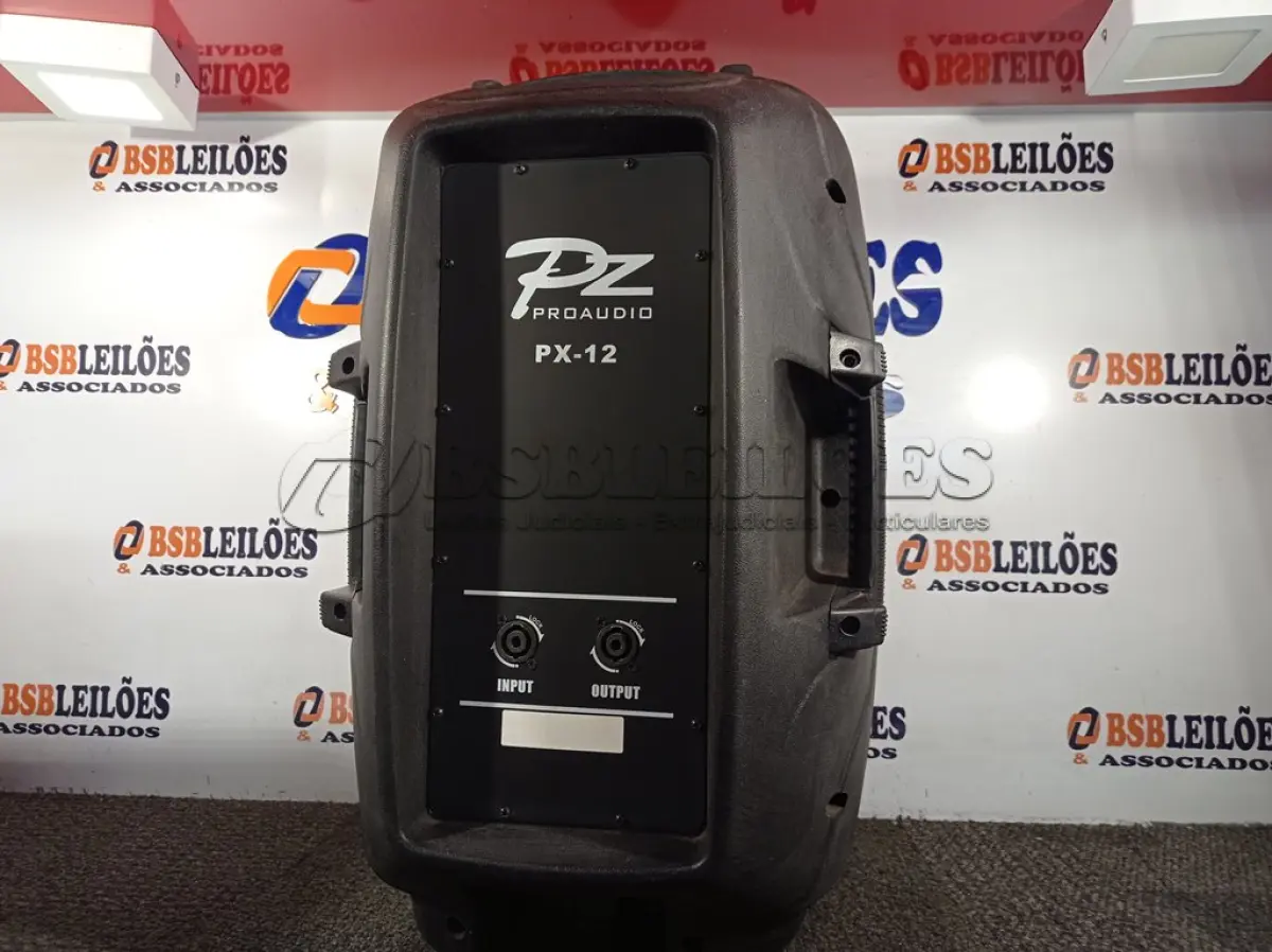 LOTE 120 - 01 CAIXA DE SOM PZPROPASSIVE PROAUDIO PX-12. (NO ESTADO) ATENÇÃO! FAZER A VISITAÇÃO ANTES DE ARREMATAR, NÃO SABEMOS SE FUNCIONA. LEILÃO NÃO TEM GARANTIA E NEM DEVOLUÇÃO, SUJEITO A POSSÍVEIS AVARIAS VISÍVEIS/OCULTAS E/OU AUSÊNCIA DE COMPONENTES.