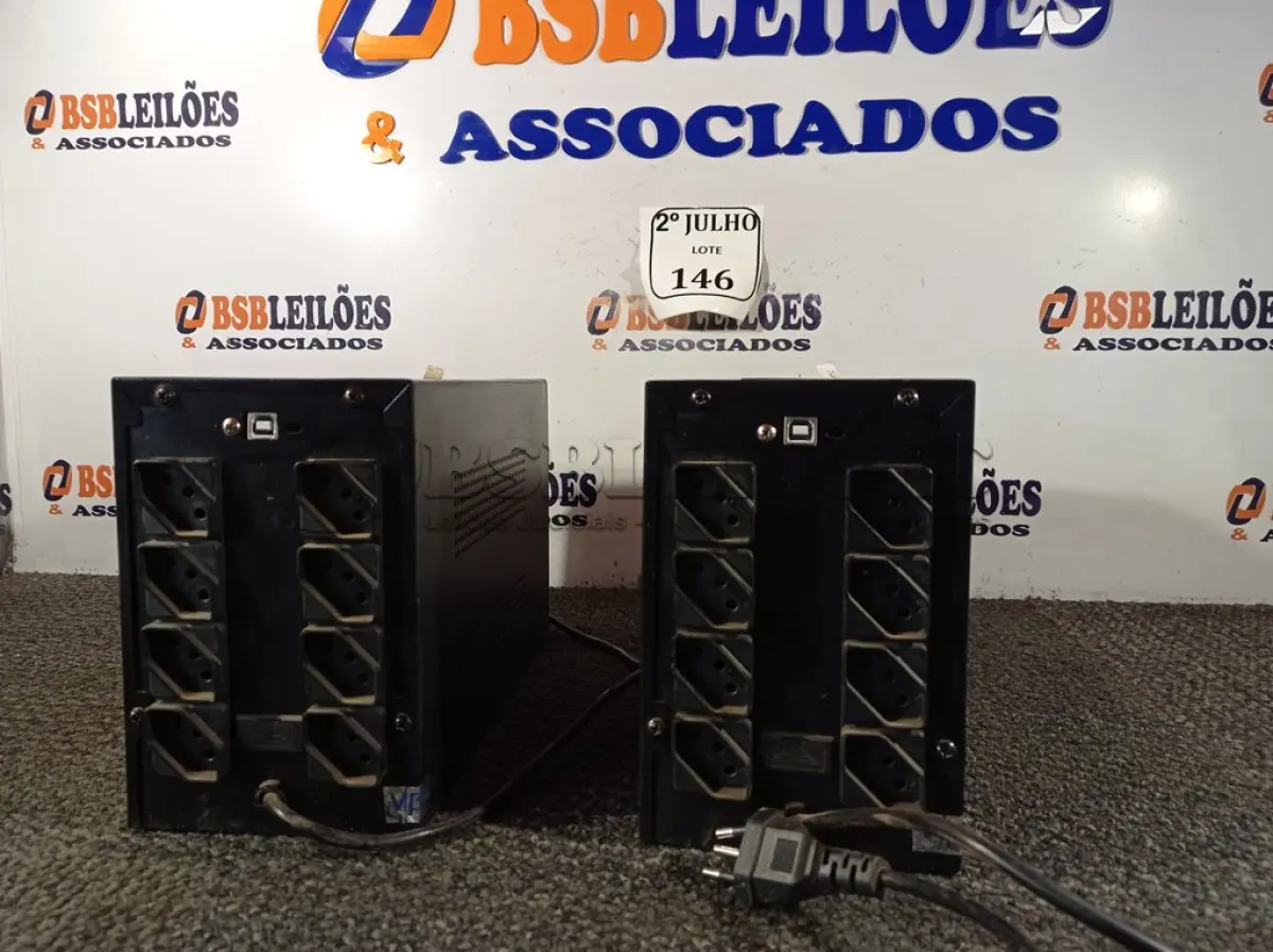 LOTE 146 - 02 NOBREAKS MARCA VLP 1400VA (NO ESTADO) ATENÇÃO! FAZER A VISITAÇÃO ANTES DE ARREMATAR, NÃO SABEMOS SE FUNCIONA. LEILÃO NÃO TEM GARANTIA E NEM DEVOLUÇÃO, SUJEITO A POSSÍVEIS AVARIAS VISÍVEIS/OCULTAS E/OU AUSÊNCIA DE COMPONENTES.