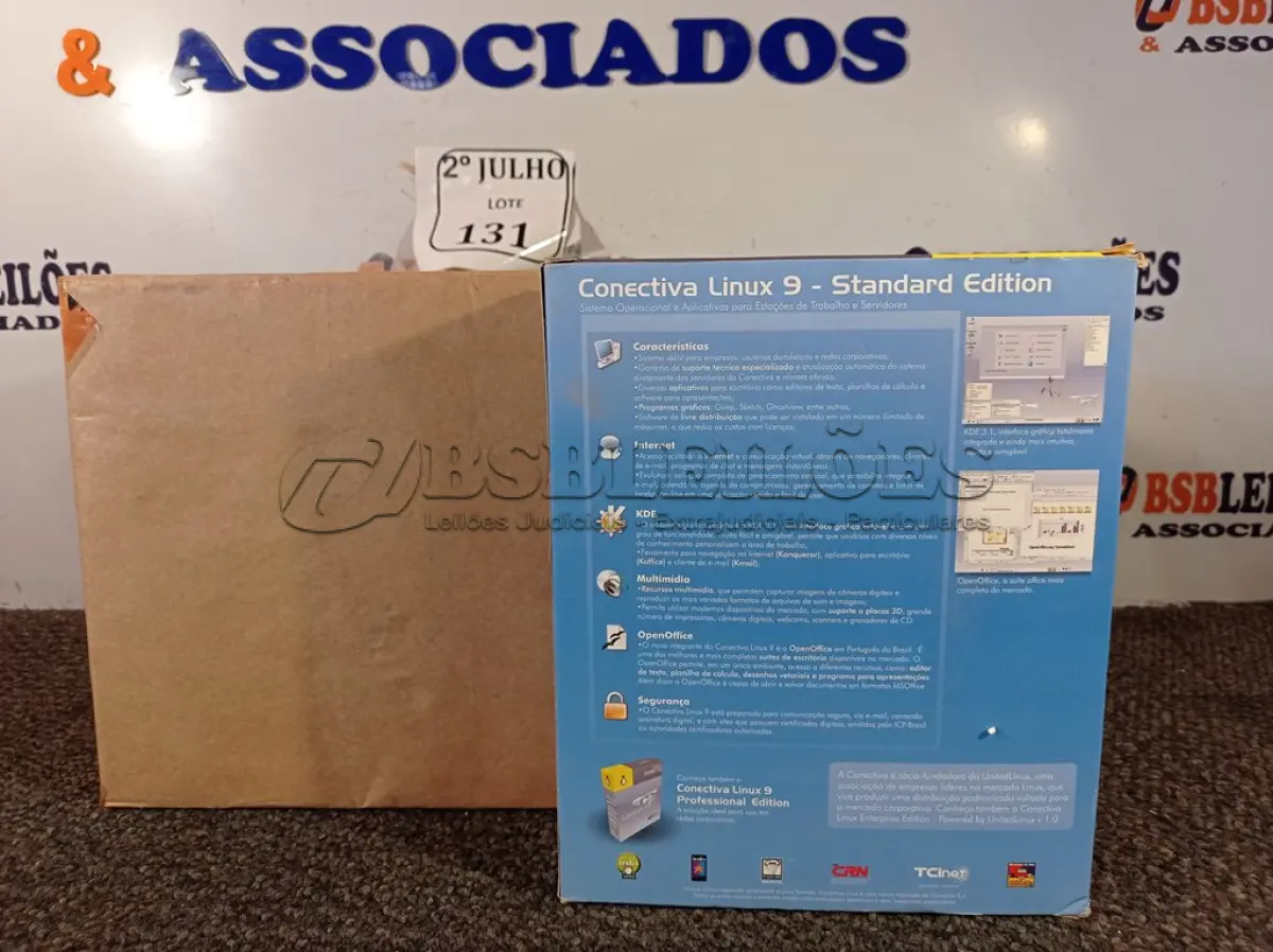 LOTE 131 - 05 KITS DE SISTEMA OPERACIONAL E APLICATIVOS PARA ESTAÇÕES DE TRABALHO E SERVIDORES. (NO ESTADO) ATENÇÃO! FAZER A VISITAÇÃO ANTES DE ARREMATAR, NÃO SABEMOS SE FUNCIONA. LEILÃO NÃO TEM GARANTIA E NEM DEVOLUÇÃO, SUJEITO A POSSÍVEIS AVARIAS VISÍVEIS/OCULTAS E/OU AUSÊNCIA DE COMPONENTES.