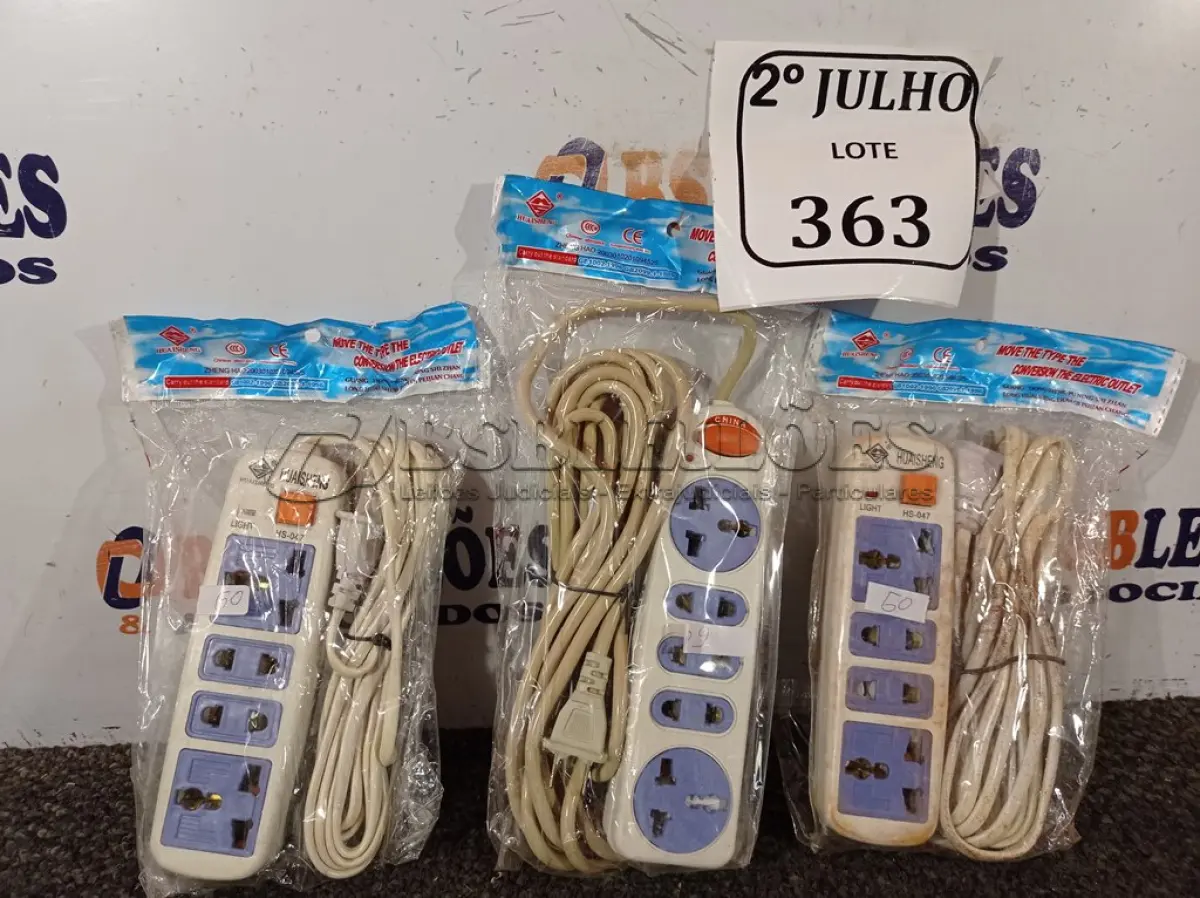 LOTE 363 - 06 EXTENSÕES HUAISHENG. (NO ESTADO) ATENÇÃO! FAZER A VISITAÇÃO ANTES DE ARREMATAR, NÃO SABEMOS SE FUNCIONA. LEILÃO NÃO TEM GARANTIA E NEM DEVOLUÇÃO, SUJEITO A POSSÍVEIS AVARIAS VISÍVEIS/OCULTAS E/OU AUSÊNCIA DE COMPONENTES.