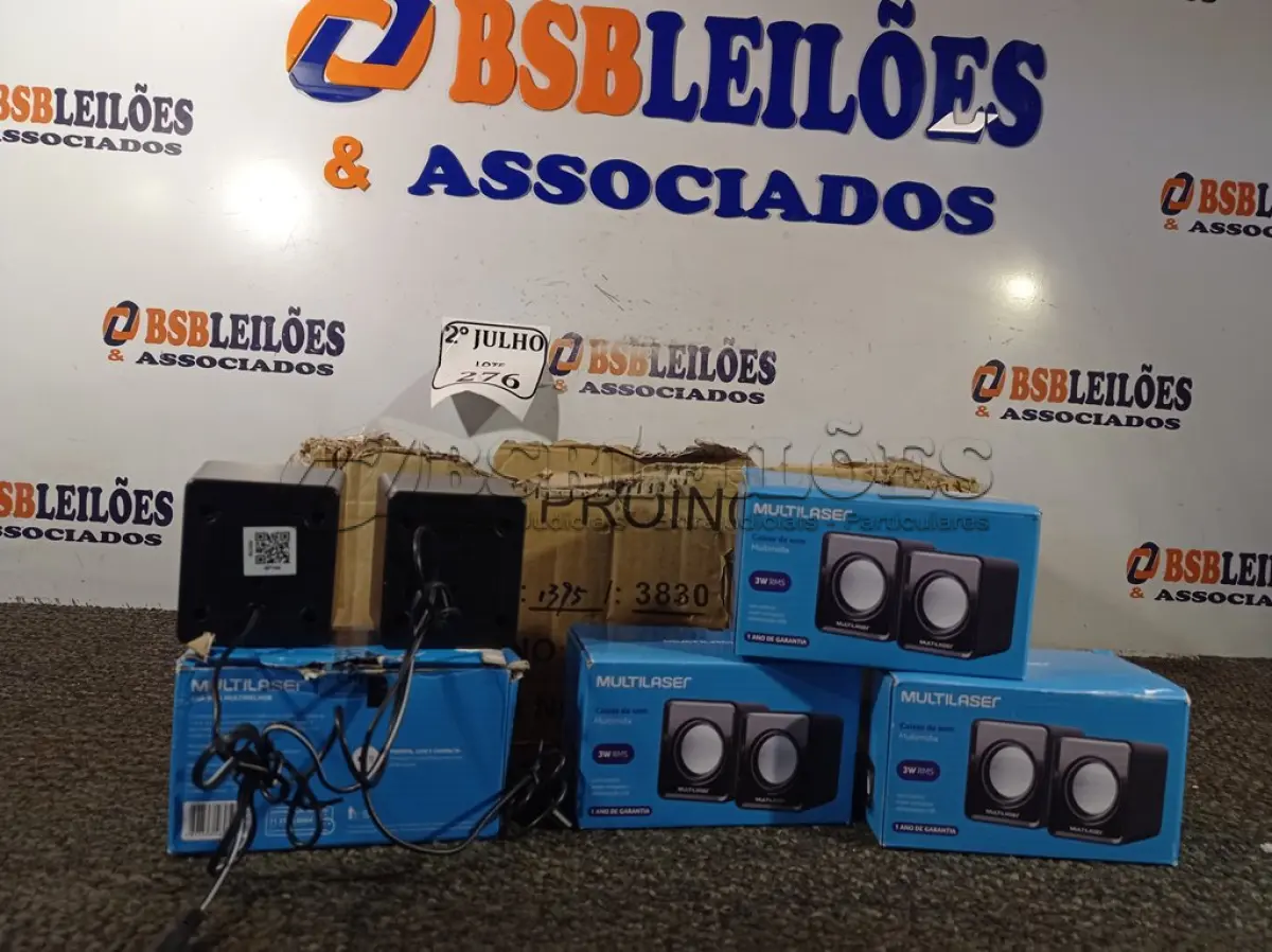 LOTE 276 - 14 CAIXAS DE SOM PORTÁTIL MULTILASER (NO ESTADO) ATENÇÃO! FAZER A VISITAÇÃO ANTES DE ARREMATAR, NÃO SABEMOS SE FUNCIONA. LEILÃO NÃO TEM GARANTIA E NEM DEVOLUÇÃO, SUJEITO A POSSÍVEIS AVARIAS VISÍVEIS/OCULTAS E/OU AUSÊNCIA DE COMPONENTES.