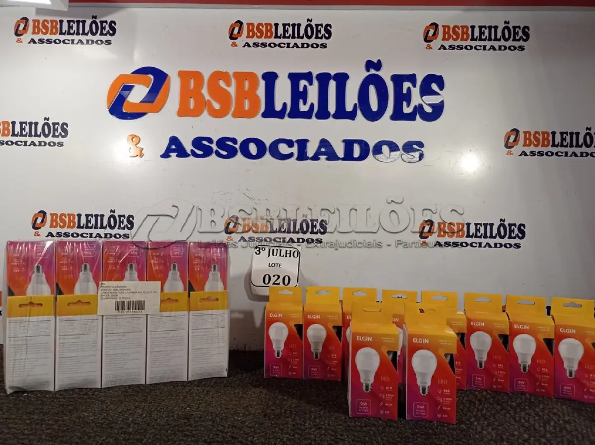 LOTE 020 - 20 LÂMPADAS BULBO LED A60 9W BIVOLT 3000K – ELGIN NOVO. (NO ESTADO)