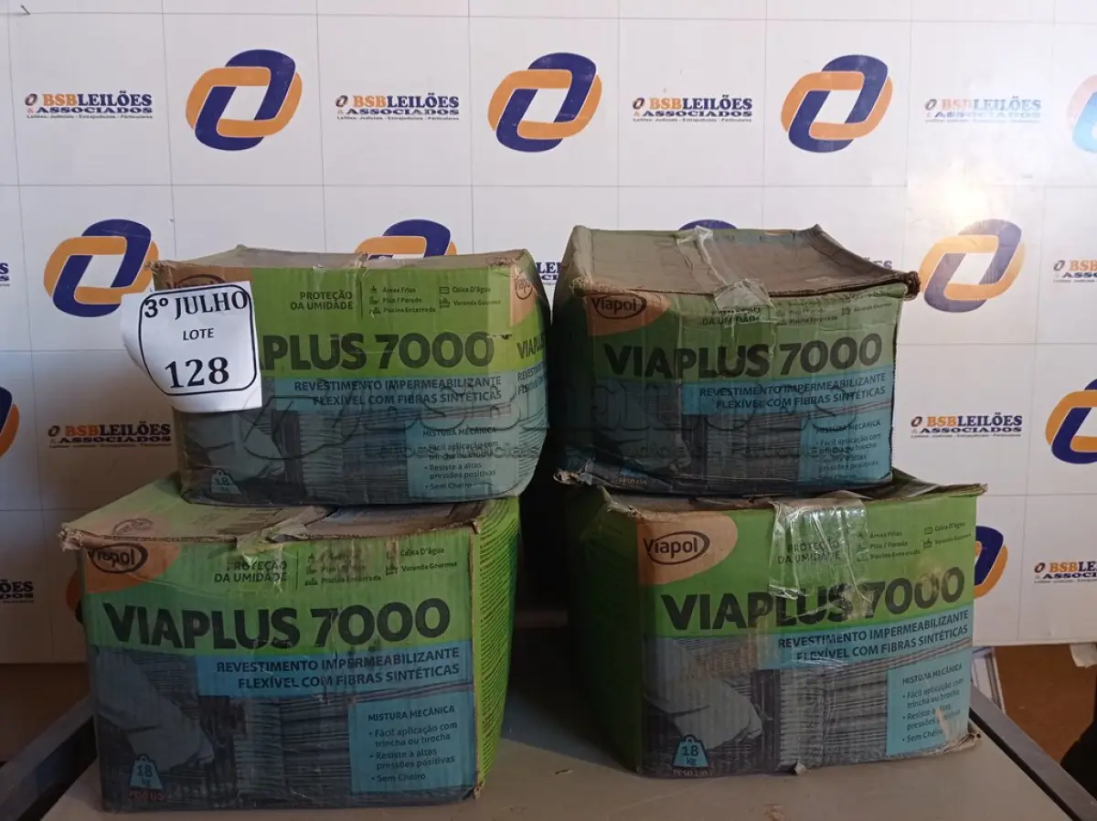 LOTE 128 - 06 VIAPLUS 7.000 FIBRAS CX 18KG – VIAPOL NOVO. (NO ESTADO)