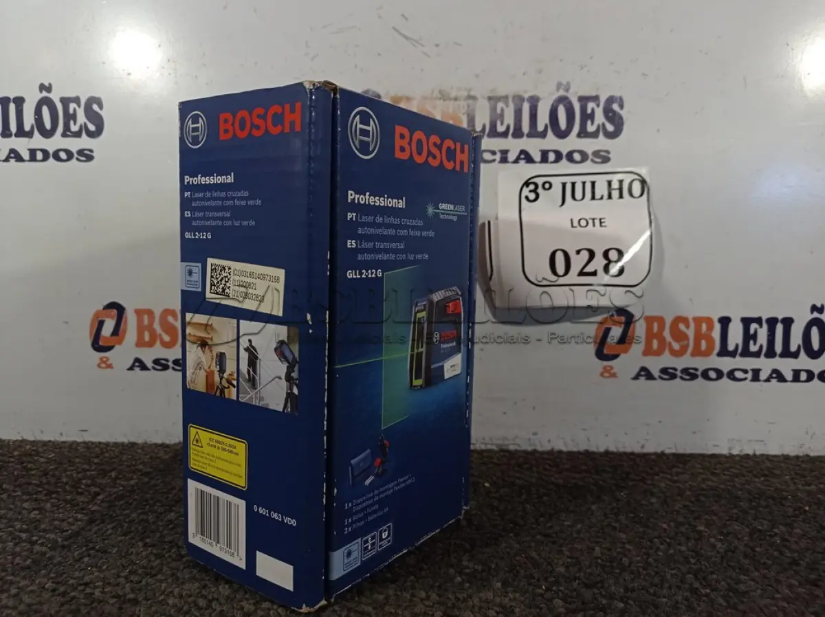 LOTE 028 - 01 NIVEL A LASER GLL 212G - PC 195499 – BOSCH NOVO. (NO ESTADO)