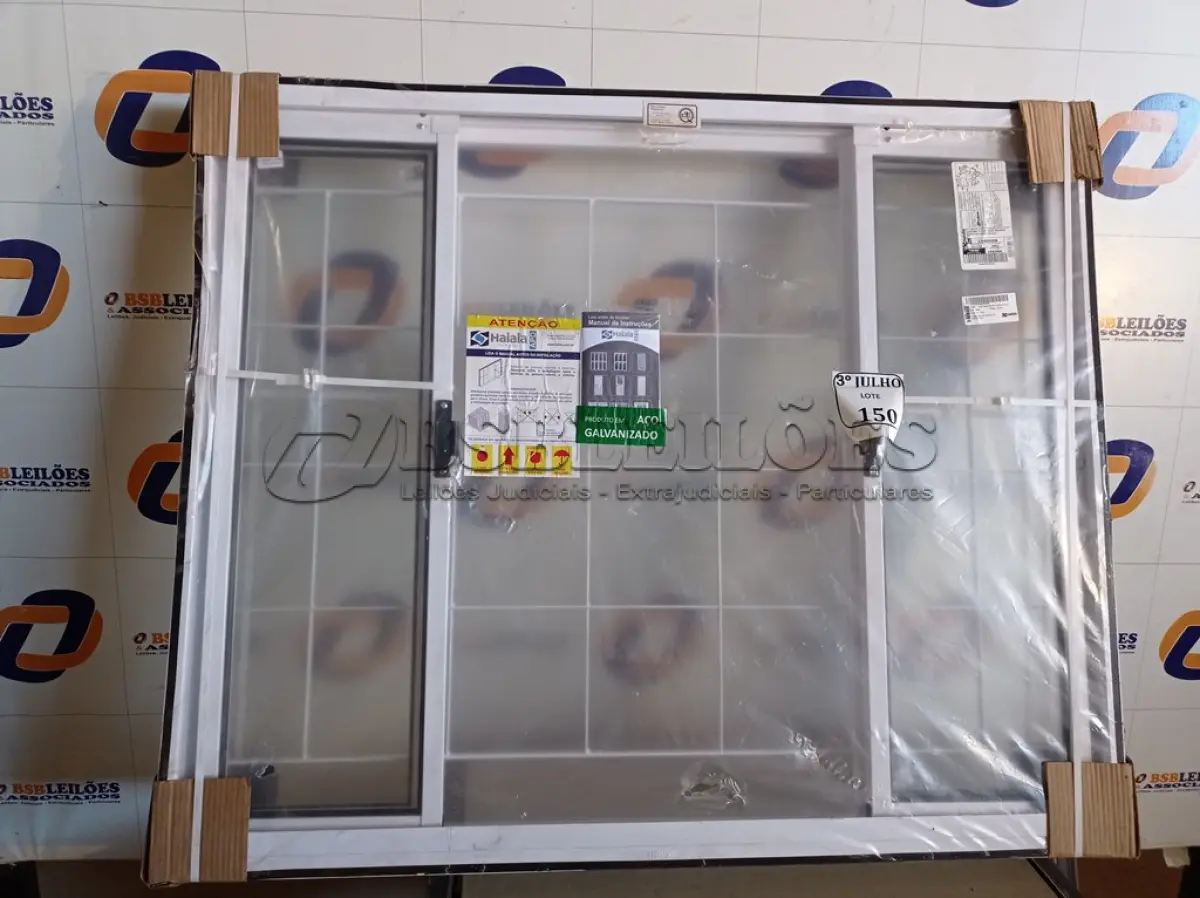 LOTE 150 - 5.886 - JANELA COR TRAD PRONTA 120X100 QUAD REQ12(2F2M) HAIALA NOVO. (NO ESTADO)