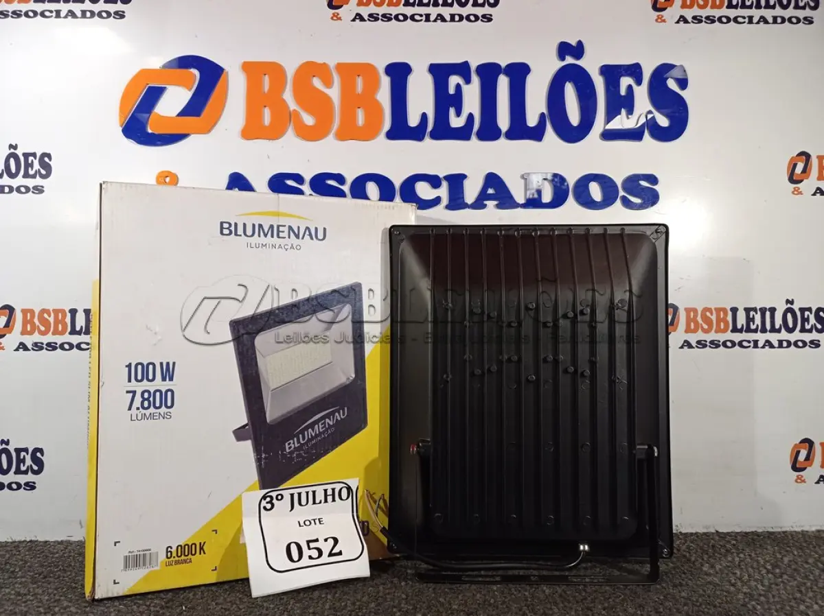LOTE 052 - 01 REFLETOR SLIM LED PT 100W 6K 30000H – BLUMENAU NOVO. (NO ESTADO)