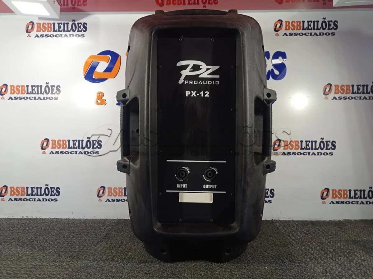 LOTE 194 - 01 CAIXA DE SOM PZPROPASSIVE PROAUDIO PX-12. (NO ESTADO) ATENÇÃO! FAZER A VISITAÇÃO ANTES DE ARREMATAR, NÃO SABEMOS SE FUNCIONA. LEILÃO NÃO TEM GARANTIA E NEM DEVOLUÇÃO, SUJEITO A POSSÍVEIS AVARIAS VISÍVEIS/OCULTAS E/OU AUSÊNCIA DE COMPONENTES.
