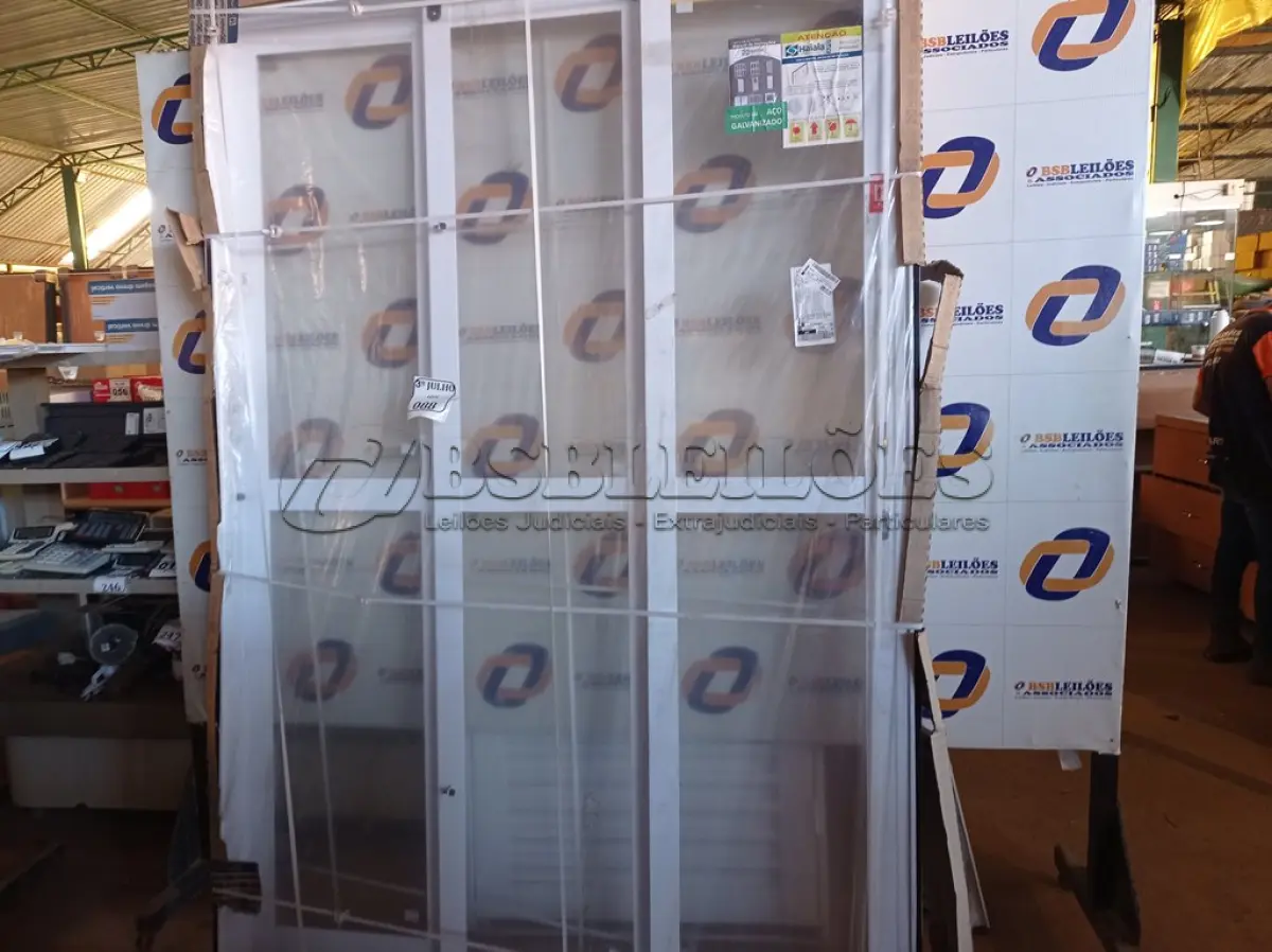 LOTE 088 - 5.217 - PORTA CORRER 3F APD BRANCA DIV CENTRAL 150X215 HAIALA NOVO. (NO ESTADO)