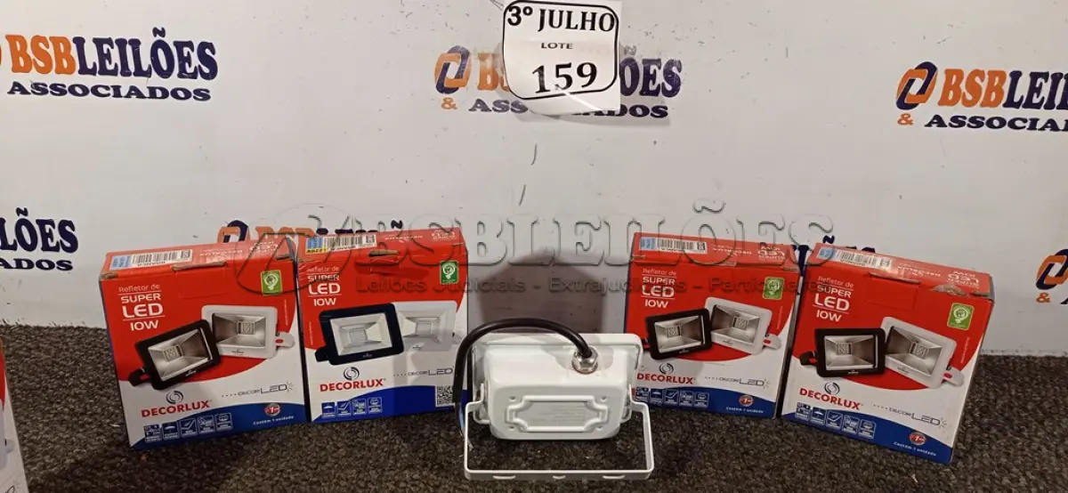 LOTE 159 - 05 REFLETORES DE LED 10 W NOVO. (NO ESTADO)