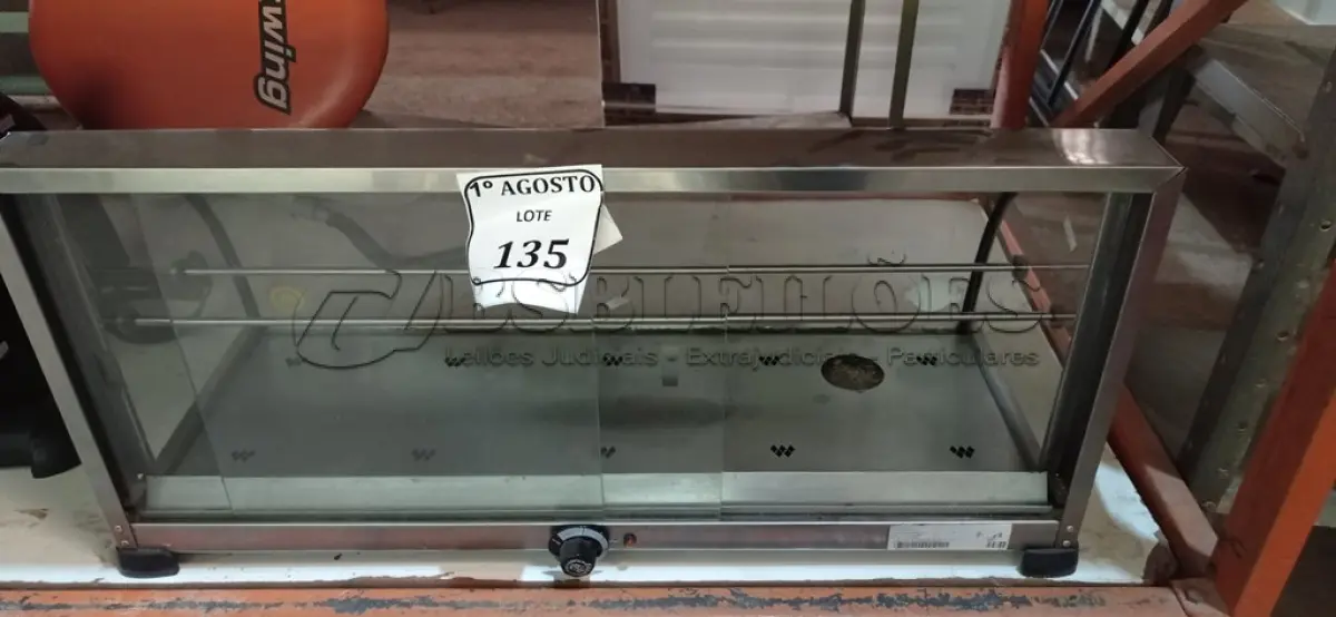 LOTE 135 - 01 ESTUFA PARA SALGADOS (NO ESTADO) ATENÇÃO! FAZER A VISITAÇÃO ANTES DE ARREMATAR, NÃO SABEMOS SE FUNCIONA. LEILÃO NÃO TEM GARANTIA E NEM DEVOLUÇÃO, SUJEITO A POSSÍVEIS AVARIAS VISÍVEIS/OCULTAS E/OU AUSÊNCIA DE COMPONENTES.