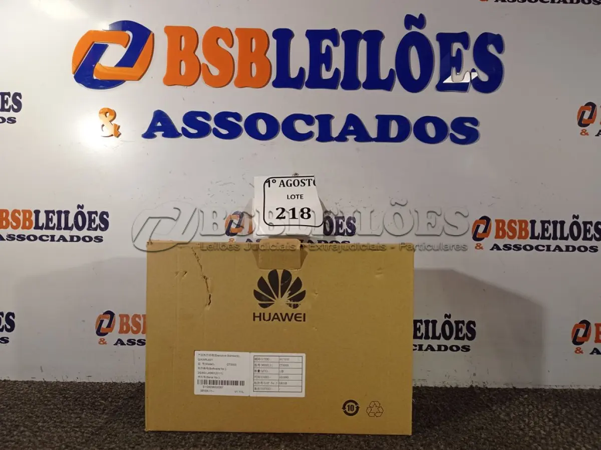 LOTE 218 - 01 PC HUAWEI. (NOVO) (NO ESTADO) ATENÇÃO! FAZER A VISITAÇÃO ANTES DE ARREMATAR, NÃO SABEMOS SE FUNCIONA. LEILÃO NÃO TEM GARANTIA E NEM DEVOLUÇÃO, SUJEITO A POSSÍVEIS AVARIAS VISÍVEIS/OCULTAS E/OU AUSÊNCIA DE COMPONENTES.