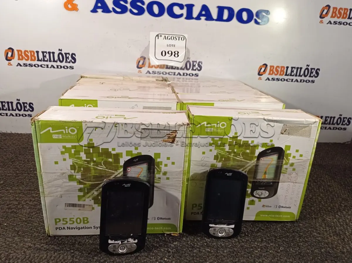 LOTE 098 - 10 POCKET PC GPS P550B. (NO ESTADO) ATENÇÃO! FAZER A VISITAÇÃO ANTES DE ARREMATAR, NÃO SABEMOS SE FUNCIONA. LEILÃO NÃO TEM GARANTIA E NEM DEVOLUÇÃO, SUJEITO A POSSÍVEIS AVARIAS VISÍVEIS/OCULTAS E/OU AUSÊNCIA DE COMPONENTES.