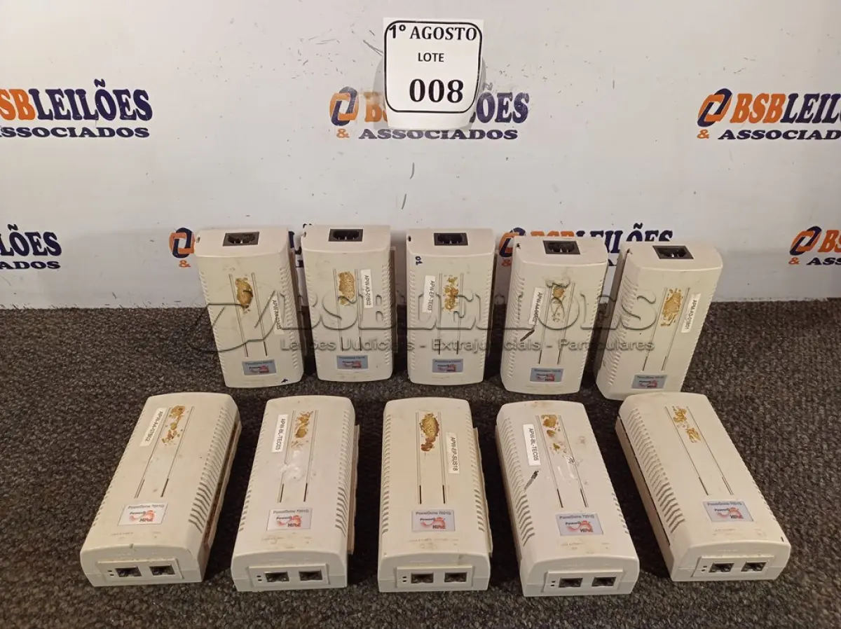 LOTE 008 - 10 POWERDSINE 7001G. (NO ESTADO) ATENÇÃO! FAZER A VISITAÇÃO ANTES DE ARREMATAR, NÃO SABEMOS SE FUNCIONA. LEILÃO NÃO TEM GARANTIA E NEM DEVOLUÇÃO, SUJEITO A POSSÍVEIS AVARIAS VISÍVEIS/OCULTAS E/OU AUSÊNCIA DE COMPONENTES.