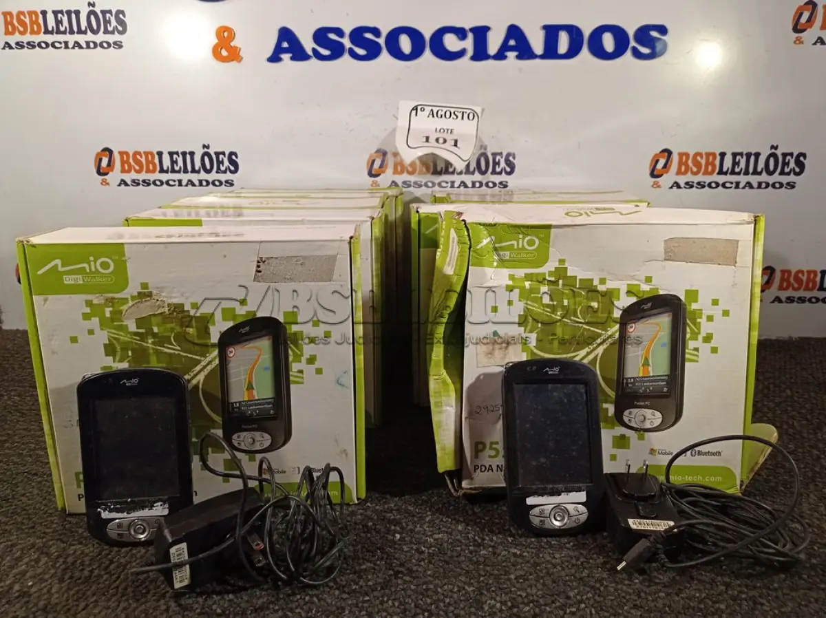 LOTE 101 - 10 POCKET PC GPS P550B. (NO ESTADO) ATENÇÃO! FAZER A VISITAÇÃO ANTES DE ARREMATAR, NÃO SABEMOS SE FUNCIONA. LEILÃO NÃO TEM GARANTIA E NEM DEVOLUÇÃO, SUJEITO A POSSÍVEIS AVARIAS VISÍVEIS/OCULTAS E/OU AUSÊNCIA DE COMPONENTES.
