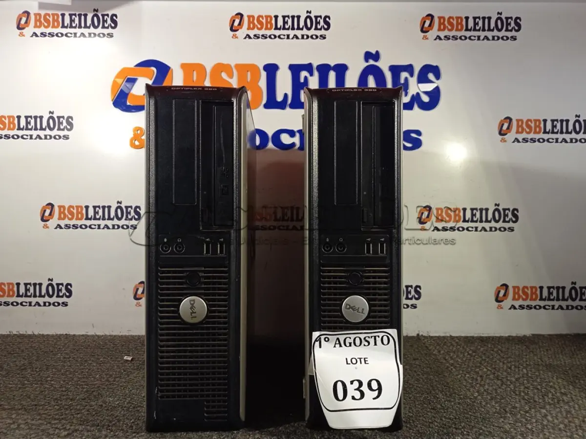 LOTE 039 - 02 CPUS MARCA DELL COM MEMÓRIA . (NO ESTADO) ATENÇÃO! FAZER A VISITAÇÃO ANTES DE ARREMATAR, NÃO SABEMOS SE FUNCIONA. LEILÃO NÃO TEM GARANTIA E NEM DEVOLUÇÃO, SUJEITO A POSSÍVEIS AVARIAS VISÍVEIS/OCULTAS E/OU AUSÊNCIA DE COMPONENTES.