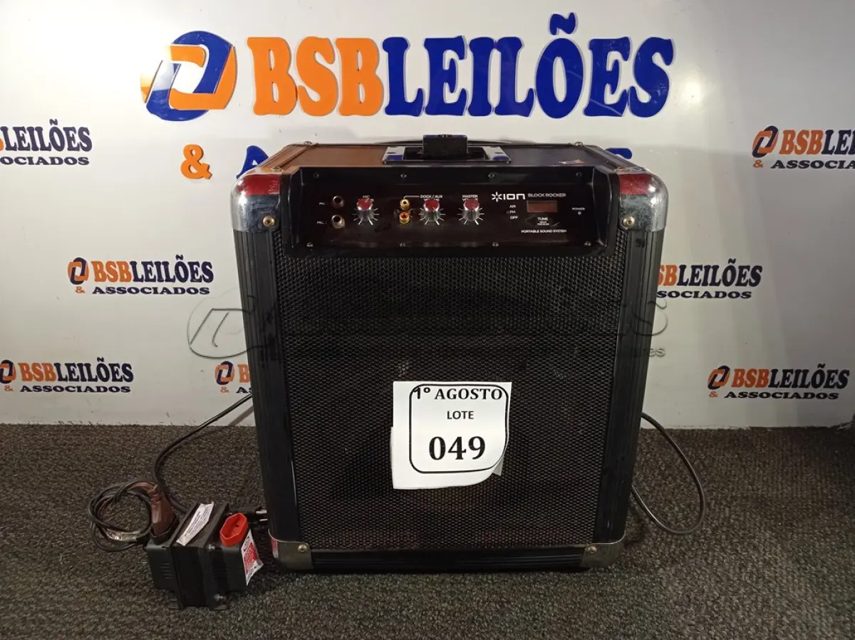 LOTE 049 - 01 CAIXA DE SOM BLOCK ROCKER 110V. (NO ESTADO) ATENÇÃO! FAZER A VISITAÇÃO ANTES DE ARREMATAR, NÃO SABEMOS SE FUNCIONA. LEILÃO NÃO TEM GARANTIA E NEM DEVOLUÇÃO, SUJEITO A POSSÍVEIS AVARIAS VISÍVEIS/OCULTAS E/OU AUSÊNCIA DE COMPONENTES.