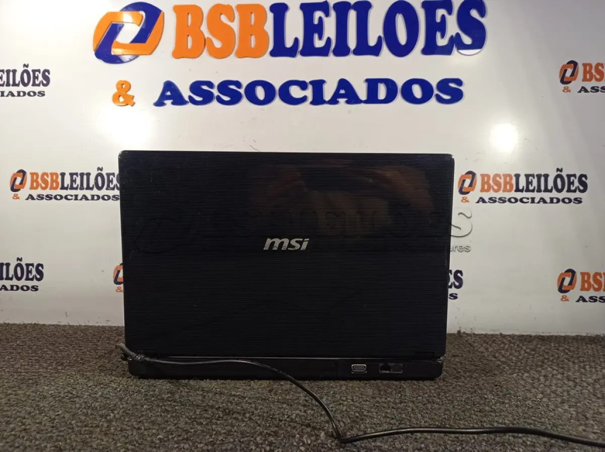 LOTE 029 - 01 NOTEBOOK MSI CORE I5 COM FONTE. (NO ESTADO) ATENÇÃO! FAZER A VISITAÇÃO ANTES DE ARREMATAR, NÃO SABEMOS SE FUNCIONA. LEILÃO NÃO TEM GARANTIA E NEM DEVOLUÇÃO, SUJEITO A POSSÍVEIS AVARIAS VISÍVEIS/OCULTAS E/OU AUSÊNCIA DE COMPONENTES.