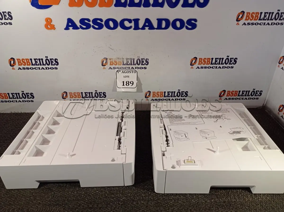 LOTE 189 - 02 GAAVETAS PARA IMPRESSORA KYOCERA PF 120 (NOVO) (NO ESTADO). ATENÇÃO! FAZER A VISITAÇÃO ANTES DE ARREMATAR, NÃO SABEMOS SE FUNCIONA. LEILÃO NÃO TEM GARANTIA E NEM DEVOLUÇÃO, SUJEITO A POSSÍVEIS AVARIAS VISÍVEIS/OCULTAS E/OU AUSÊNCIA DE COMPONENTES.
