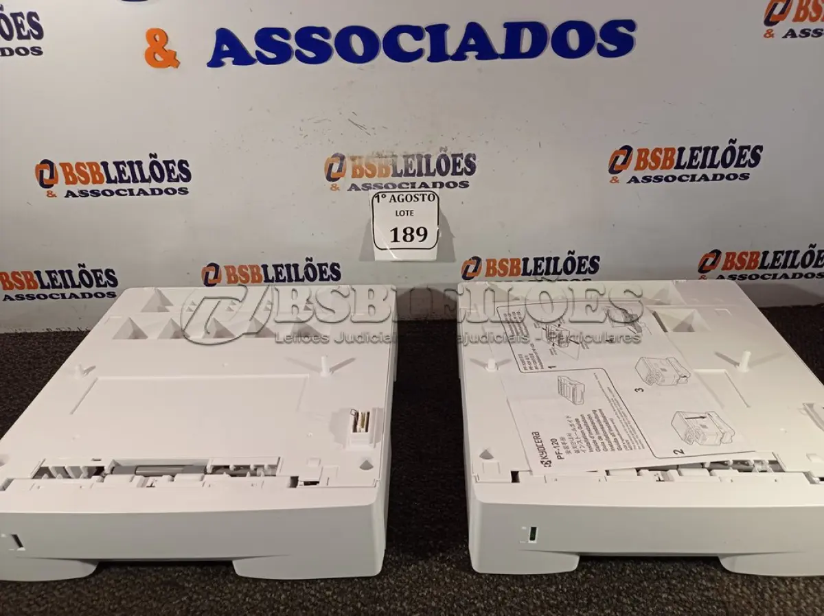 LOTE 189 - 02 GAAVETAS PARA IMPRESSORA KYOCERA PF 120 (NOVO) (NO ESTADO). ATENÇÃO! FAZER A VISITAÇÃO ANTES DE ARREMATAR, NÃO SABEMOS SE FUNCIONA. LEILÃO NÃO TEM GARANTIA E NEM DEVOLUÇÃO, SUJEITO A POSSÍVEIS AVARIAS VISÍVEIS/OCULTAS E/OU AUSÊNCIA DE COMPONENTES.