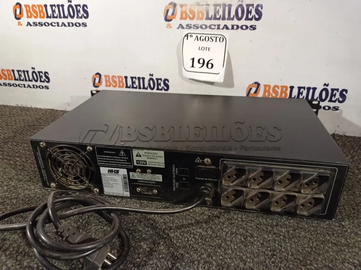 LOTE 196 - 01 NOBREAK PARA RACK (NO ESTADO) ATENÇÃO! FAZER A VISITAÇÃO ANTES DE ARREMATAR, NÃO SABEMOS SE FUNCIONA. LEILÃO NÃO TEM GARANTIA E NEM DEVOLUÇÃO, SUJEITO A POSSÍVEIS AVARIAS VISÍVEIS/OCULTAS E/OU AUSÊNCIA DE COMPONENTES.
