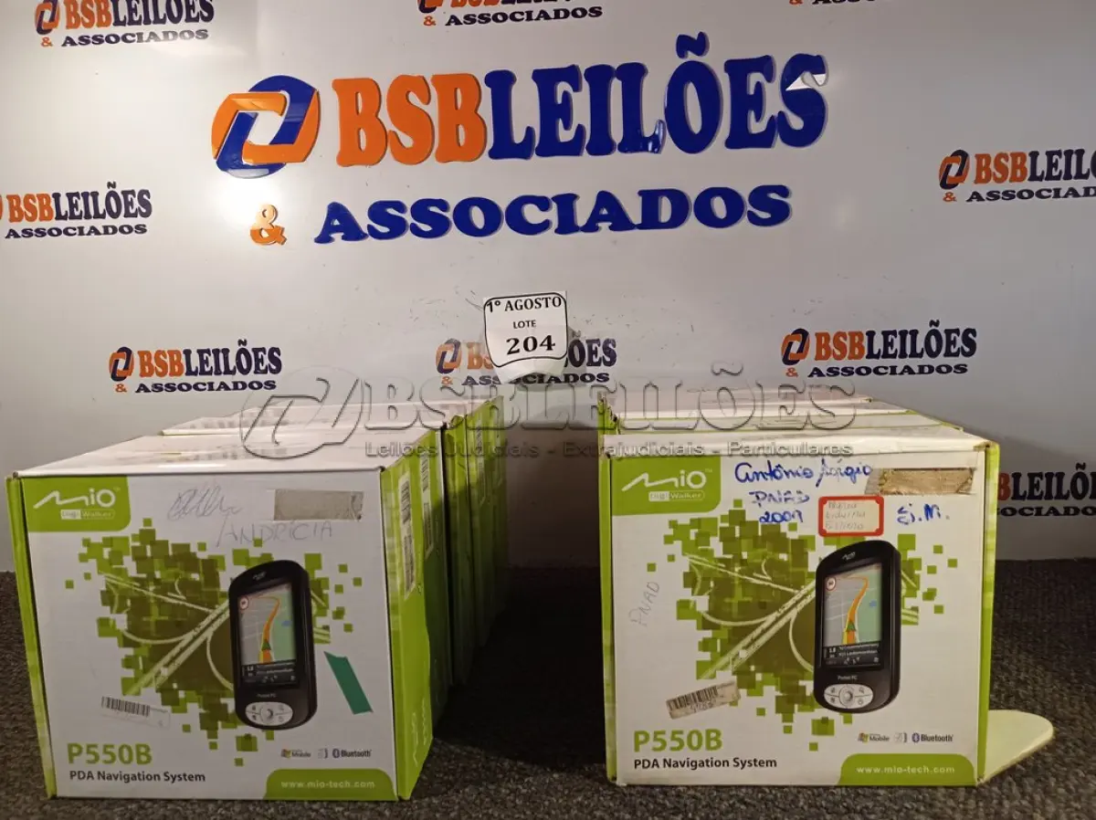 LOTE 204 - 10 POCKET PC GPS P550B. (NO ESTADO) ATENÇÃO! FAZER A VISITAÇÃO ANTES DE ARREMATAR, NÃO SABEMOS SE FUNCIONA. LEILÃO NÃO TEM GARANTIA E NEM DEVOLUÇÃO, SUJEITO A POSSÍVEIS AVARIAS VISÍVEIS/OCULTAS E/OU AUSÊNCIA DE COMPONENTES.