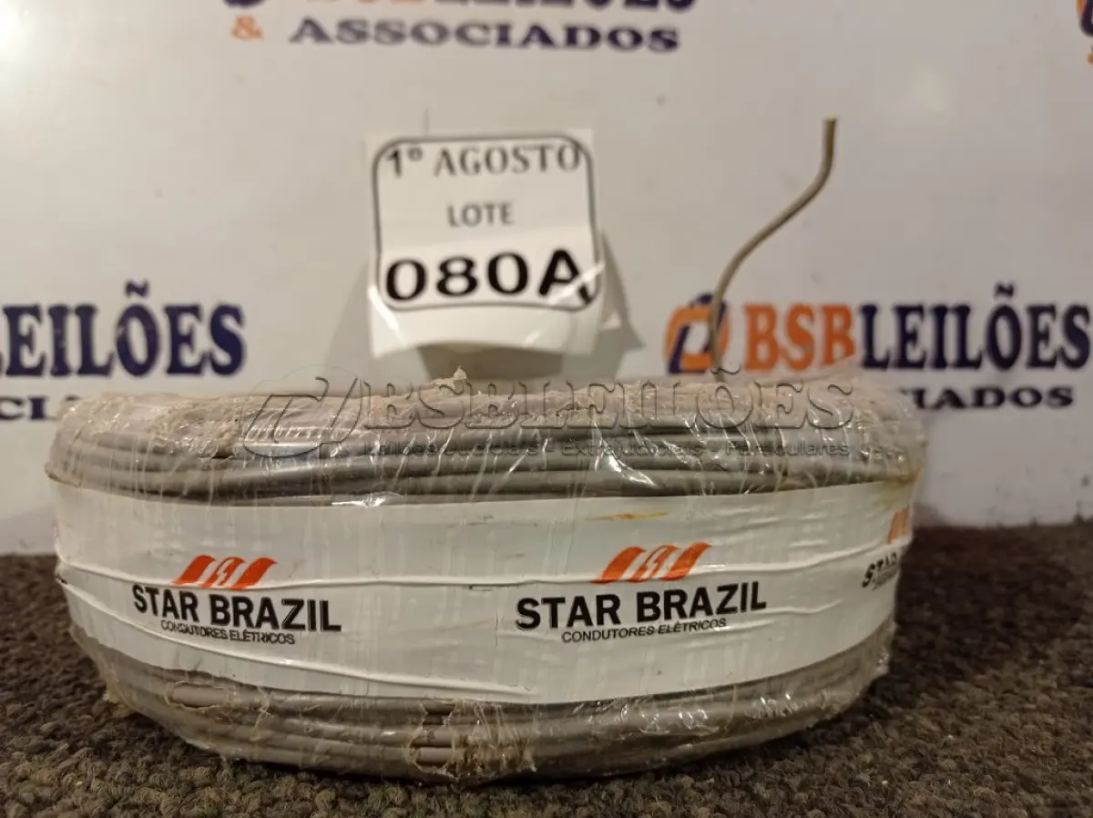 LOTE 080 - 01 ROLO DE CABO FLEXÍVEL 450/750VOLTS 1X2,50MM NA COR CINZA. (NO ESTADO) ATENÇÃO! FAZER A VISITAÇÃO ANTES DE ARREMATAR, NÃO SABEMOS SE FUNCIONA. LEILÃO NÃO TEM GARANTIA E NEM DEVOLUÇÃO, SUJEITO A POSSÍVEIS AVARIAS VISÍVEIS/OCULTAS E/OU AUSÊNCIA DE COMPONENTES.