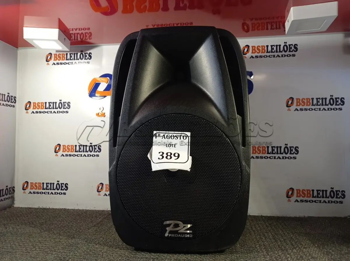 LOTE 389 - 01 CAIXA DE SOM PZ PROPASSIVE PRÓ AUDIO PX-12. (NOVA) (NO ESTADO) ATENÇÃO! FAZER A VISITAÇÃO ANTES DE ARREMATAR, NÃO SABEMOS SE FUNCIONA. LEILÃO NÃO TEM GARANTIA E NEM DEVOLUÇÃO, SUJEITO A POSSÍVEIS AVARIAS VISÍVEIS/OCULTAS E/OU AUSÊNCIA DE COMPONENTES.