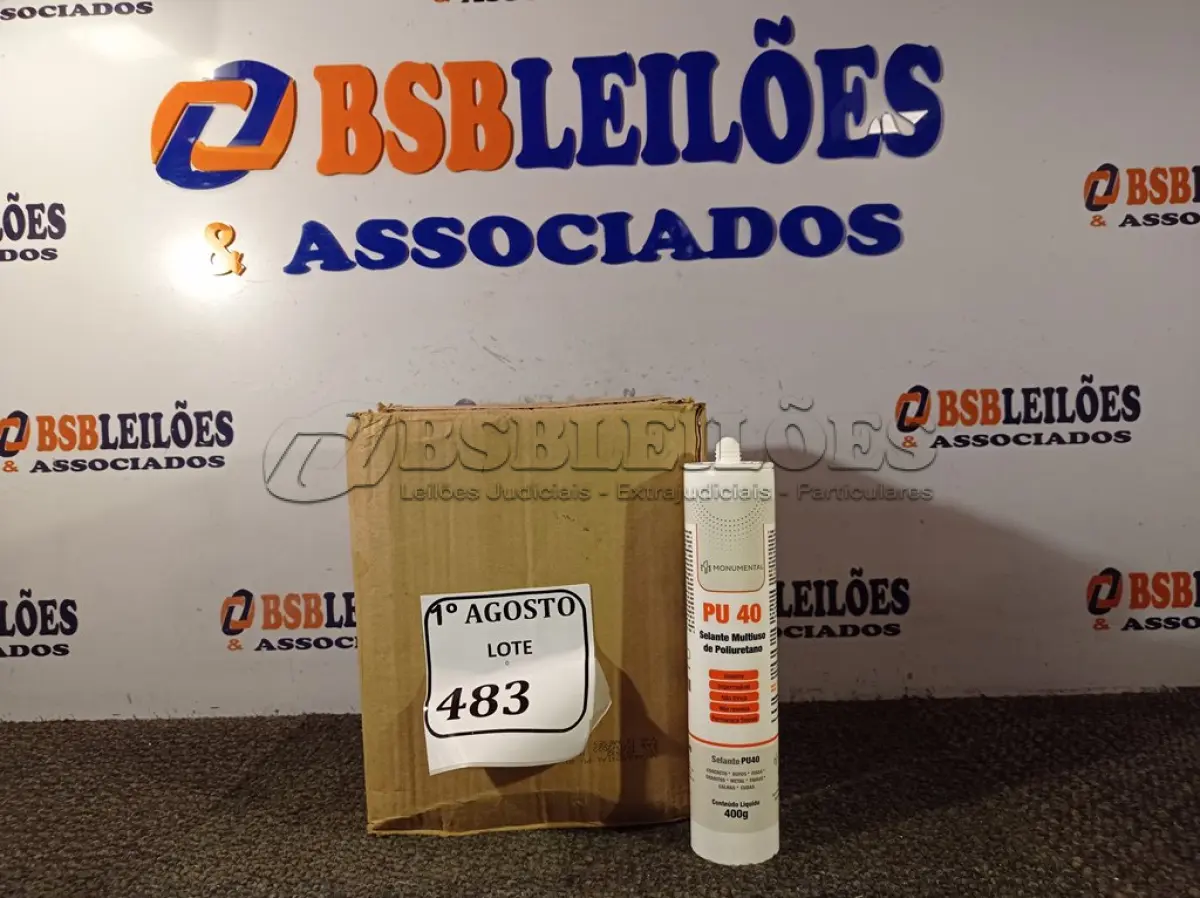 LOTE 483 - 12 SELANTES MULTIUSO DE POLIURETANO PU 40 CONTENDO 400MG CADA. (NO ESTADO) ATENÇÃO! FAZER A VISITAÇÃO ANTES DE ARREMATAR, NÃO SABEMOS SE FUNCIONA. LEILÃO NÃO TEM GARANTIA E NEM DEVOLUÇÃO, SUJEITO A POSSÍVEIS AVARIAS VISÍVEIS/OCULTAS E/OU AUSÊNCIA DE COMPONENTES.