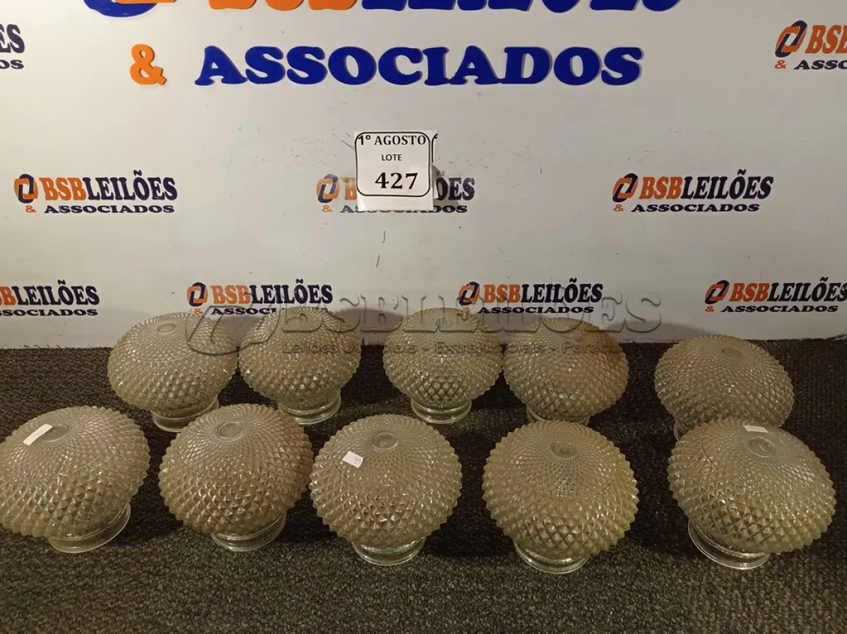 LOTE 427 - 01 CAIXA COM GLOBOS PARA LUMINÁRIAS. (NO ESTADO) ATENÇÃO! FAZER A VISITAÇÃO ANTES DE ARREMATAR, NÃO SABEMOS SE FUNCIONA. LEILÃO NÃO TEM GARANTIA E NEM DEVOLUÇÃO, SUJEITO A POSSÍVEIS AVARIAS VISÍVEIS/OCULTAS E/OU AUSÊNCIA DE COMPONENTES.