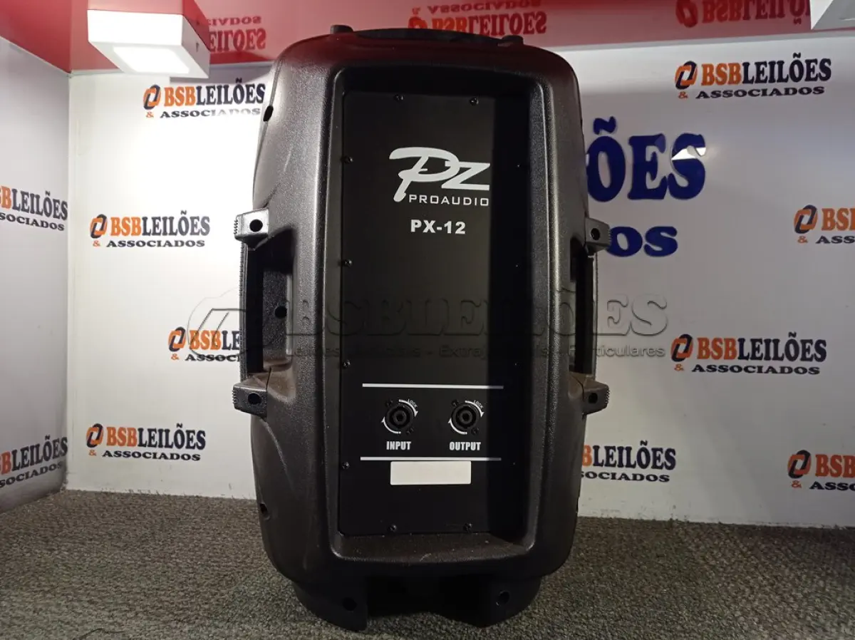 LOTE 314 - 01 CAIXA DE SOM PZ PRO PASSIVE PROAUDIO PX-12. (NOVO)(NO ESTADO) ATENÇÃO! FAZER A VISITAÇÃO ANTES DE ARREMATAR, NÃO SABEMOS SE FUNCIONA. LEILÃO NÃO TEM GARANTIA E NEM DEVOLUÇÃO, SUJEITO A POSSÍVEIS AVARIAS VISÍVEIS/OCULTAS E/OU AUSÊNCIA DE COMPONENTES.