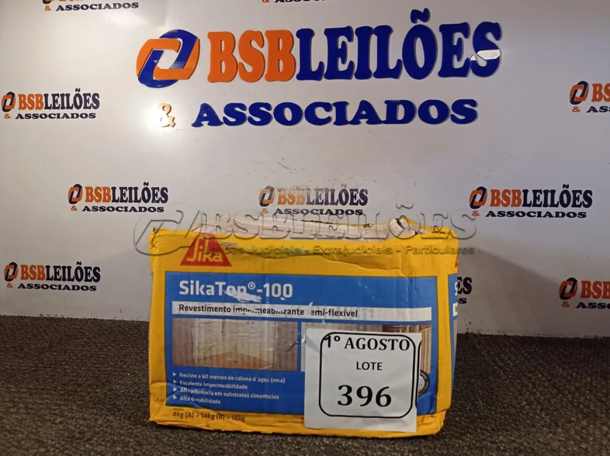 LOTE 396 - 01 CAIXA SIKA TOP 100 REVESTIMENTO IMPERMEABILIZANTE SEMI-FLEXIVEL 18KG. (NO ESTADO) ATENÇÃO! FAZER A VISITAÇÃO ANTES DE ARREMATAR, NÃO SABEMOS SE FUNCIONA. LEILÃO NÃO TEM GARANTIA E NEM DEVOLUÇÃO, SUJEITO A POSSÍVEIS AVARIAS VISÍVEIS/OCULTAS E/OU AUSÊNCIA DE COMPONENTES.