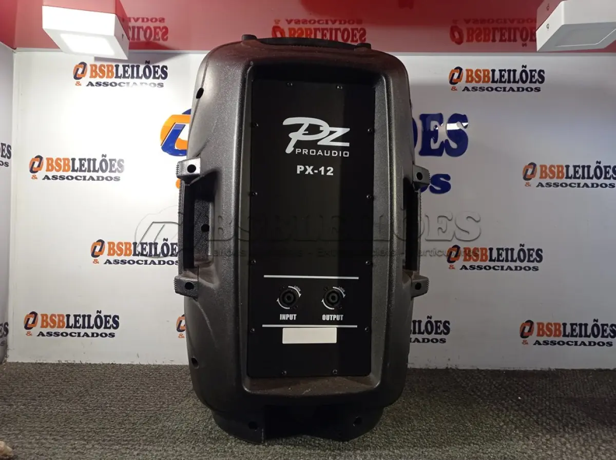 LOTE 509 - 01 CAIXA DE SOM PZ PROPASSIVE PRÓAUDIO PX-12. (NOVA) (NO ESTADO) ATENÇÃO! FAZER A VISITAÇÃO ANTES DE ARREMATAR, NÃO SABEMOS SE FUNCIONA. LEILÃO NÃO TEM GARANTIA E NEM DEVOLUÇÃO, SUJEITO A POSSÍVEIS AVARIAS VISÍVEIS/OCULTAS E/OU AUSÊNCIA DE COMPONENTES.