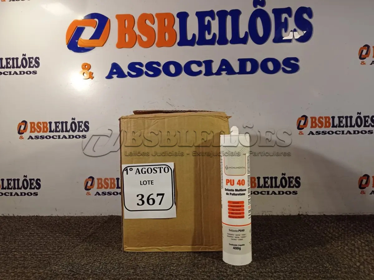 LOTE 367 - 12 SELANTES MULTIUSO DE POLIURETANO PU 40 CONTENDO 400MG CADA. (NO ESTADO) ATENÇÃO! FAZER A VISITAÇÃO ANTES DE ARREMATAR, NÃO SABEMOS SE FUNCIONA. LEILÃO NÃO TEM GARANTIA E NEM DEVOLUÇÃO, SUJEITO A POSSÍVEIS AVARIAS VISÍVEIS/OCULTAS E/OU AUSÊNCIA DE COMPONENTES.