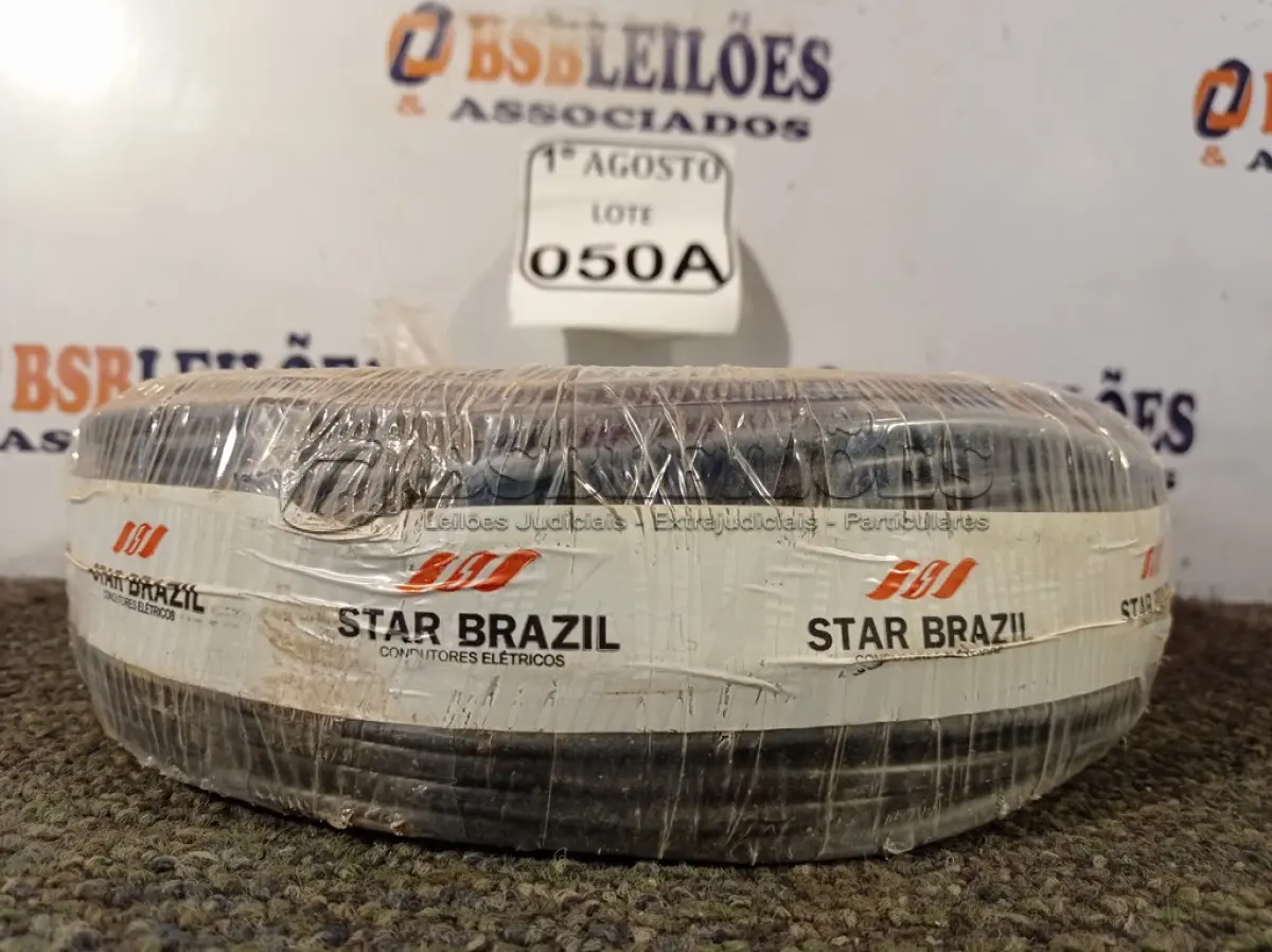 LOTE 050 - 01 ROLO DE CABO FLEXÍVEL 450/750VOLTS 1X10MM NA COR PRETA. (NO ESTADO) ATENÇÃO! FAZER A VISITAÇÃO ANTES DE ARREMATAR, NÃO SABEMOS SE FUNCIONA. LEILÃO NÃO TEM GARANTIA E NEM DEVOLUÇÃO, SUJEITO A POSSÍVEIS AVARIAS VISÍVEIS/OCULTAS E/OU AUSÊNCIA DE COMPONENTES.
