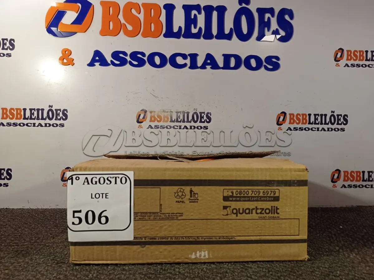 LOTE 506 - 06 REJUNTES ACRÍLICO NA COR CORDA DE 01KG CADA. (NO ESTADO) ATENÇÃO! FAZER A VISITAÇÃO ANTES DE ARREMATAR, NÃO SABEMOS SE FUNCIONA. LEILÃO NÃO TEM GARANTIA E NEM DEVOLUÇÃO, SUJEITO A POSSÍVEIS AVARIAS VISÍVEIS/OCULTAS E/OU AUSÊNCIA DE COMPONENTES.